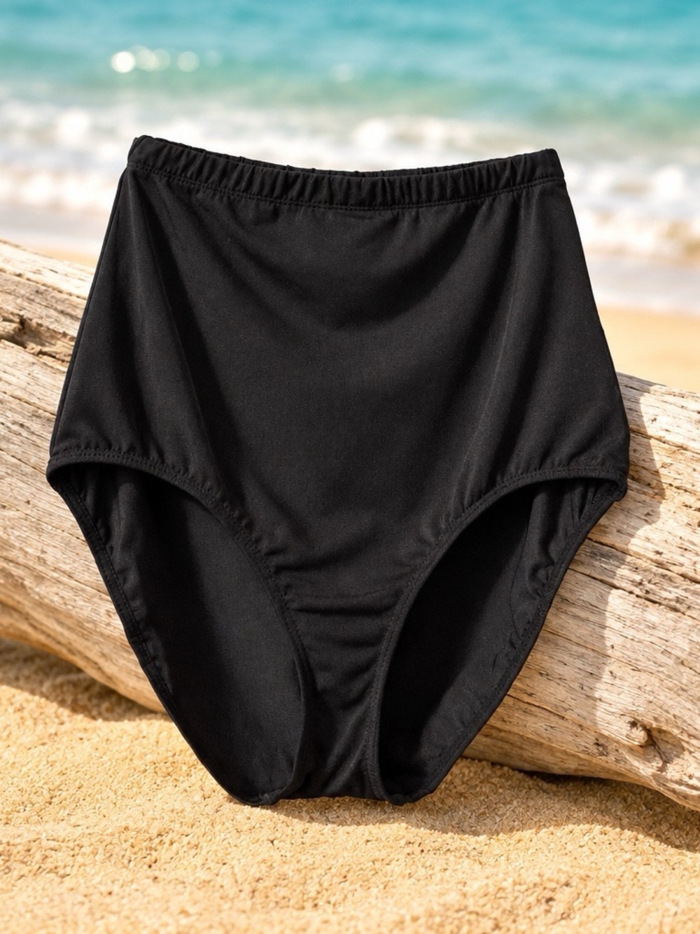 Women’s Black High Waisted Swim Bottoms